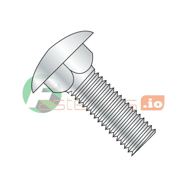 Newport Fasteners Carriage Bolt, #6-32, 1 in L, Steel, Zinc Plated, 7000 PK 189348 - main